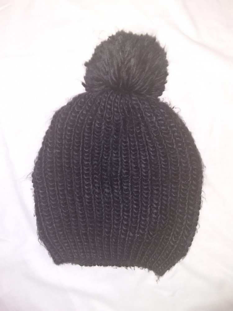 Mark Adam Wollmütze mit Bommel, schwarz