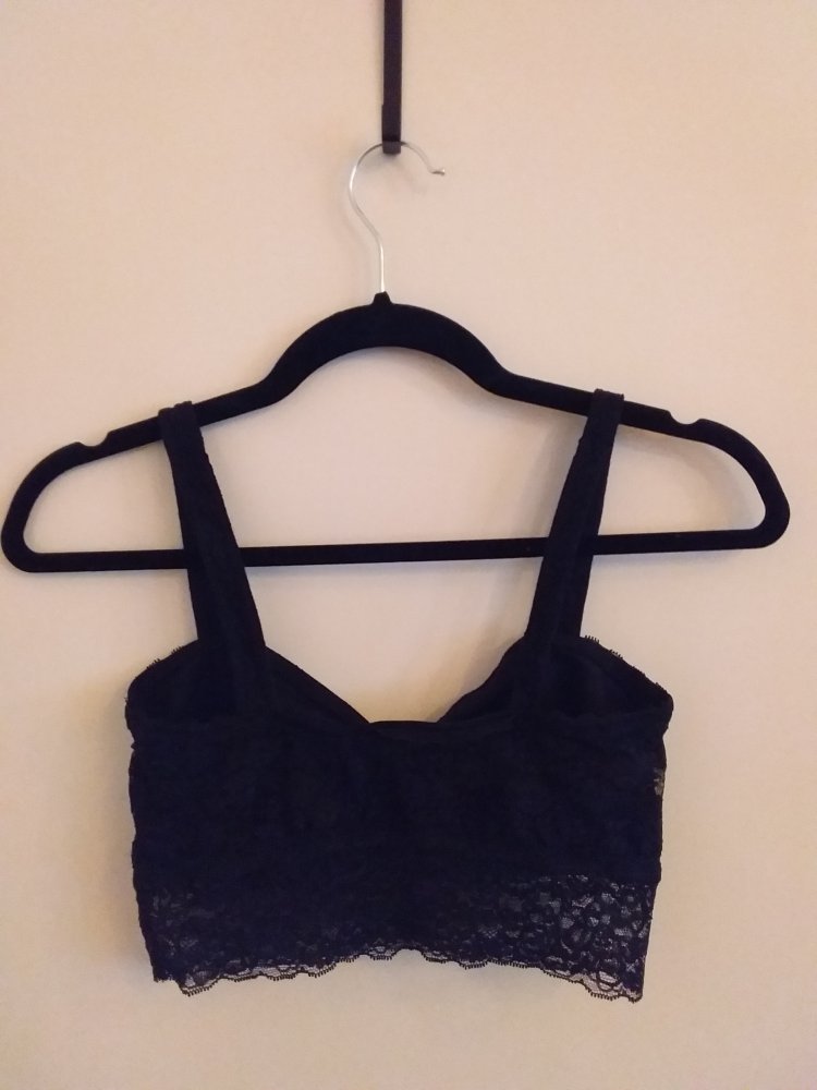 Bustier mit Spitze, schwarz