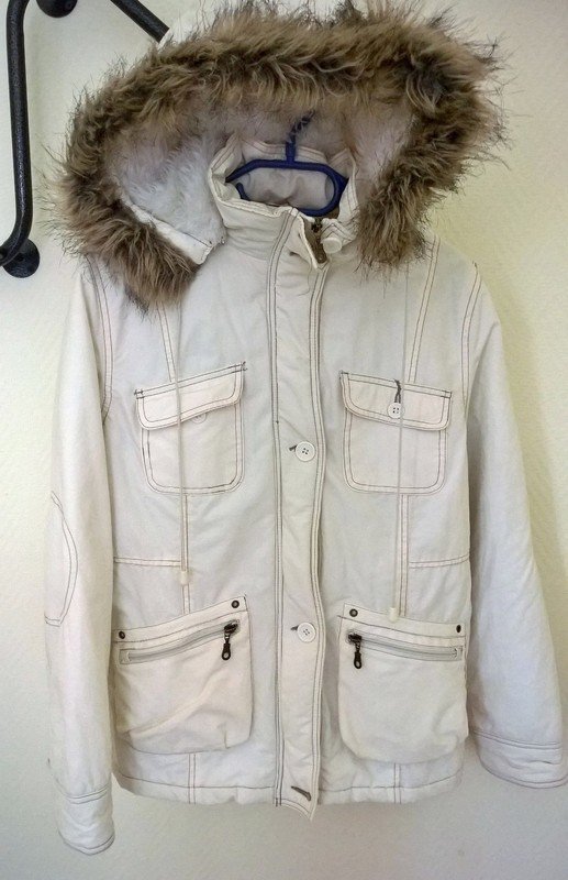 Winterjacke von Casa Blanca, cremeweiß, Größe XL