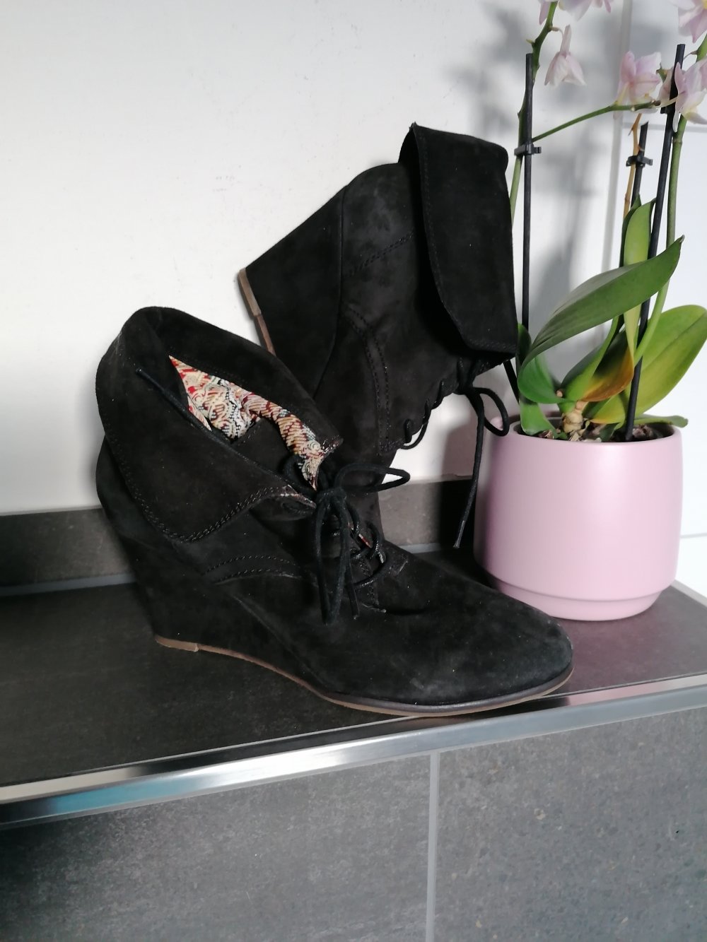 Damen Keil Stiefeletten 