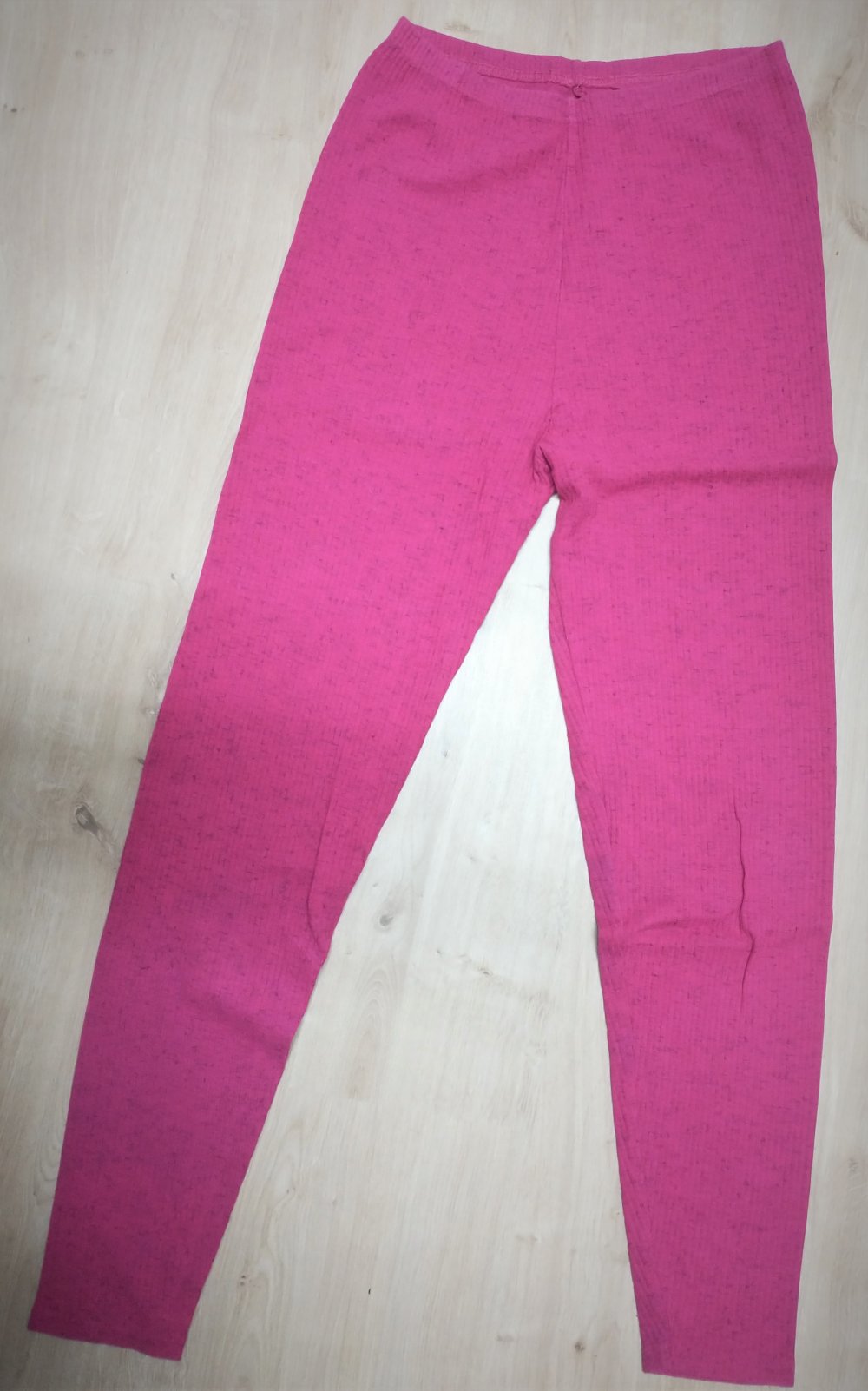 Vintage Doppelripp 80er / 90er Legging magenta