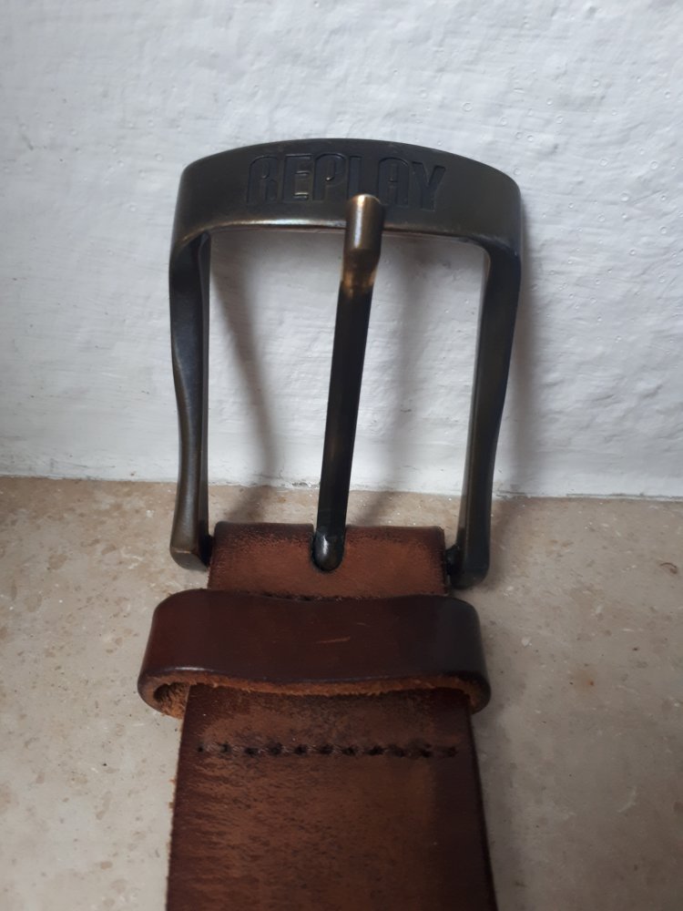Replay Ledergürtel mittelbraun