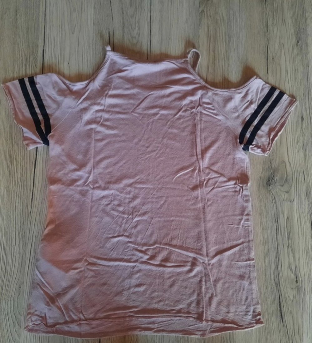 Schulterfreies T-Shirt Damen Streifen von New Yorker