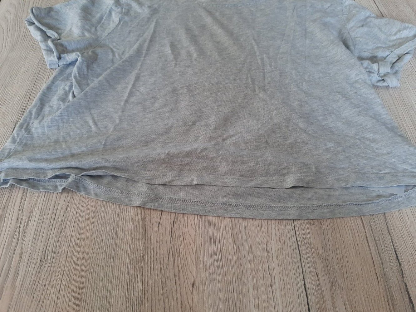 Damen bauchfreies T-Shirt einfarbig grau von New Yorker 