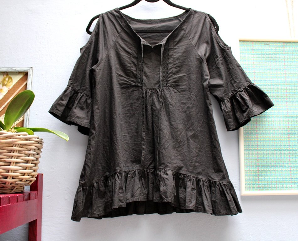 Schöne Boho-Bluse. Sommerbluse.Gr. XS-S. Baumwolle