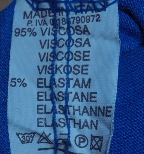 2 tlg. Set, Top & Shirt, Blau, Einheitsgröße, Made in Italy