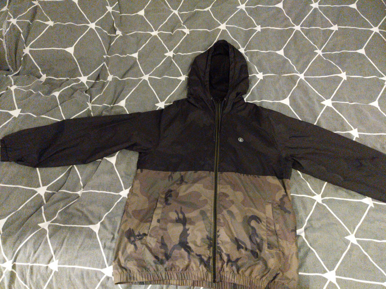Volcom Regenjacke dünn schwarz/camouflage XL