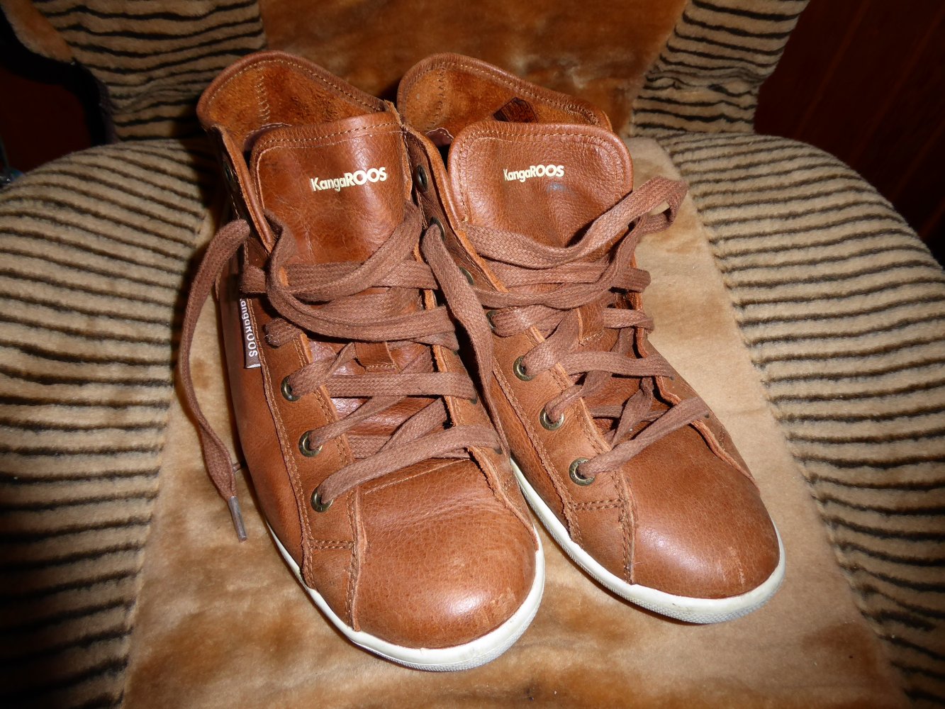 Damen Ledersneaker Kangaroos Braun Gr. 40 wenig getragen