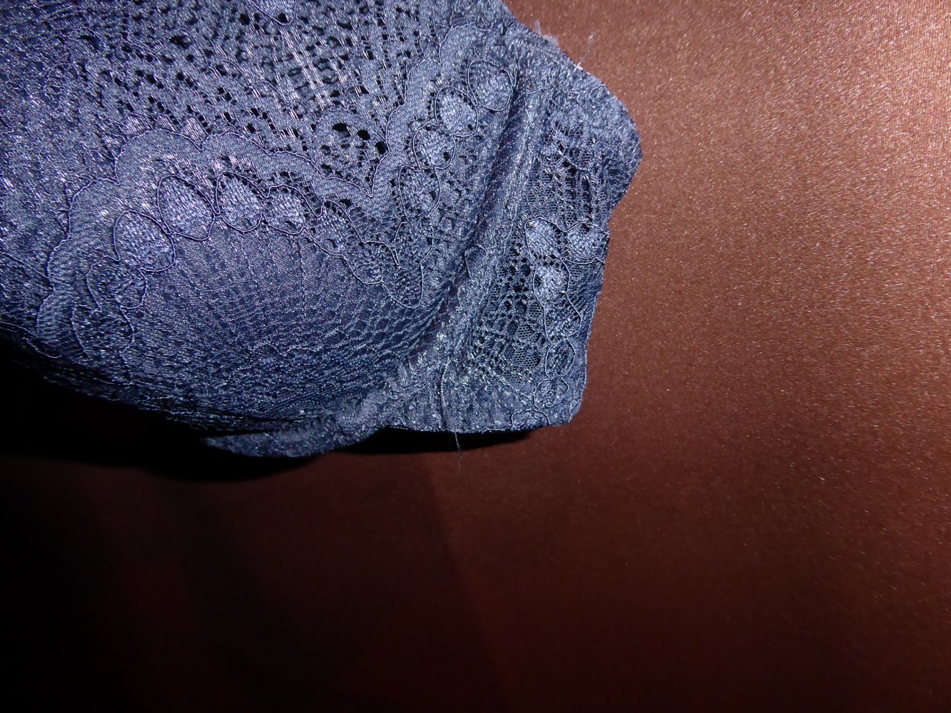 Damen Pretty Polly Bh mit bügel Blau Spitze Gr. 75C