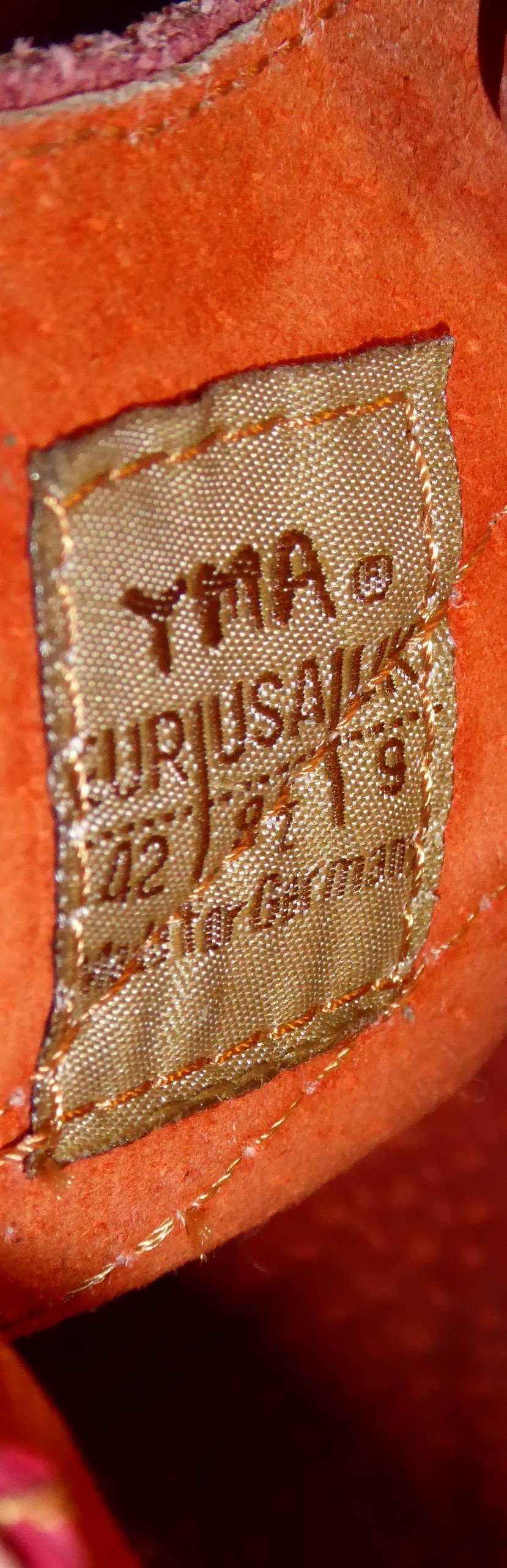 TMA Comfort Damen Leder Schuhe Slipper Sneakers Rot Gr. 42