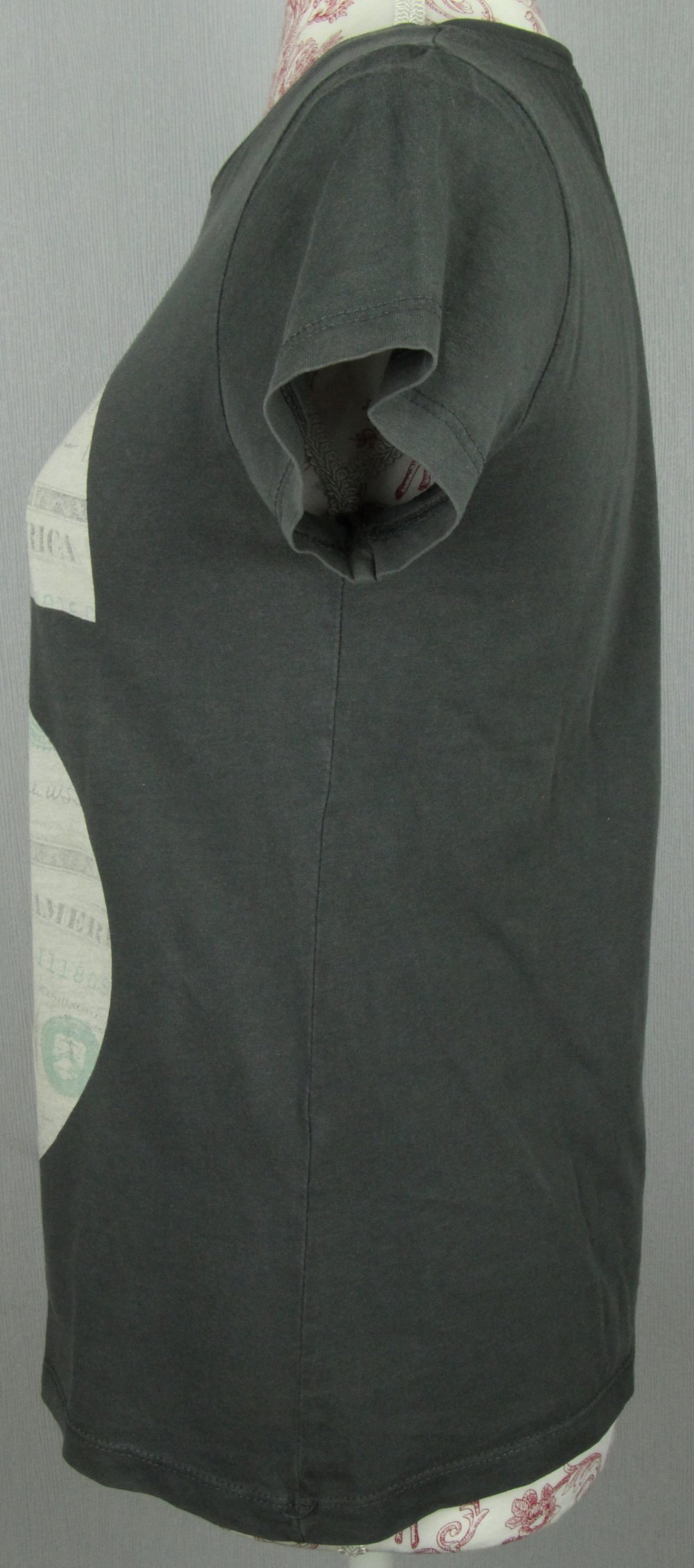 T-Shirt shirt tshirt Disney Mickey Micky Mouse Maus Dollar Zeichen Sign grau dunkelgrau