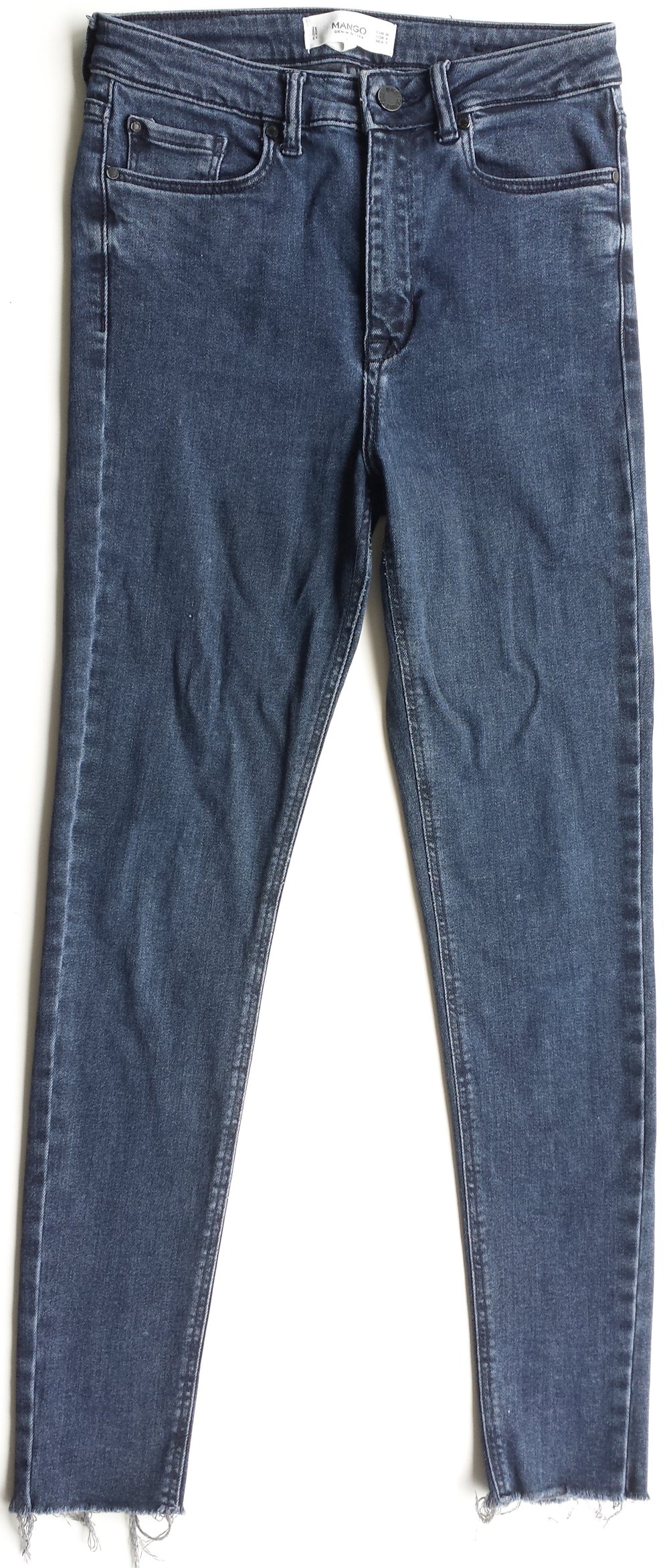 eanshose Jeans Hose Größe 34 36 Gr grau schwarz blau Damenkleidung Mango denim 