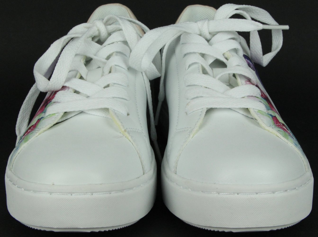 Turnschuhe Schuhe Damenschuhe Damen weiß beige Blume Gr-öße 38 Sneaker Größe Gr Schmetterling