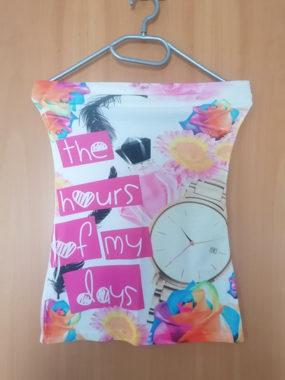 Top *schulterfrei* mit buntem Print *Gr. S* *neuwertig*