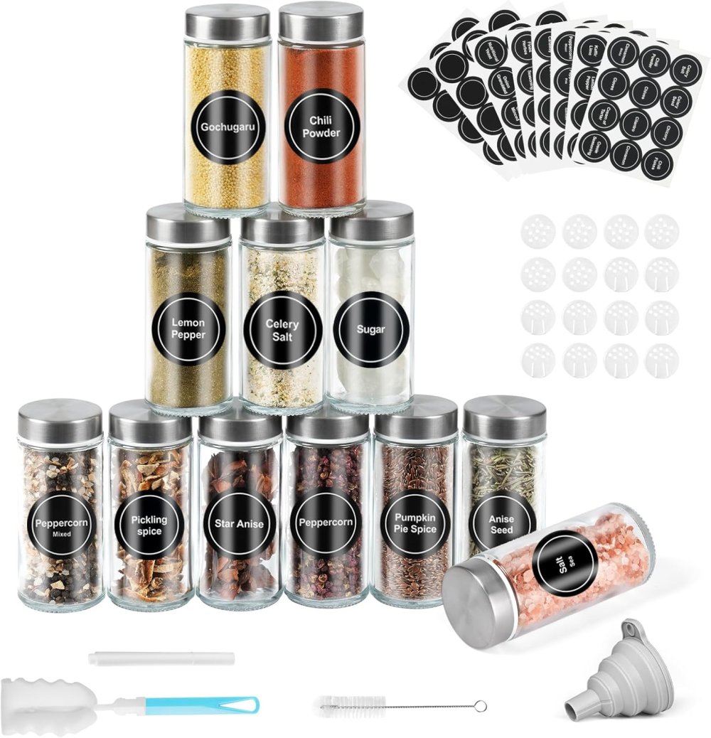 12 Gewürzgläser mit Schraubkappe, 120ml, rund ✮NEU✮