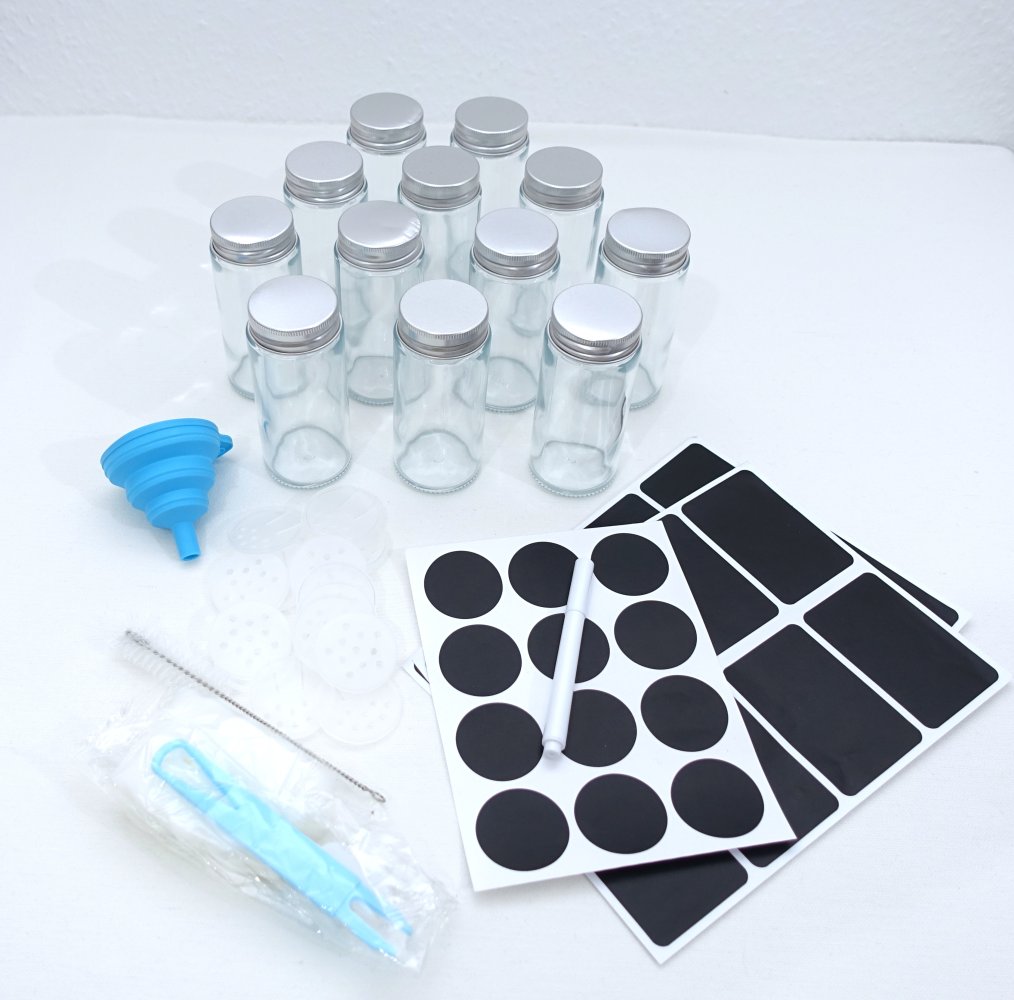 12 Gewürzgläser mit Schraubkappe, 120ml, rund ✮NEU✮