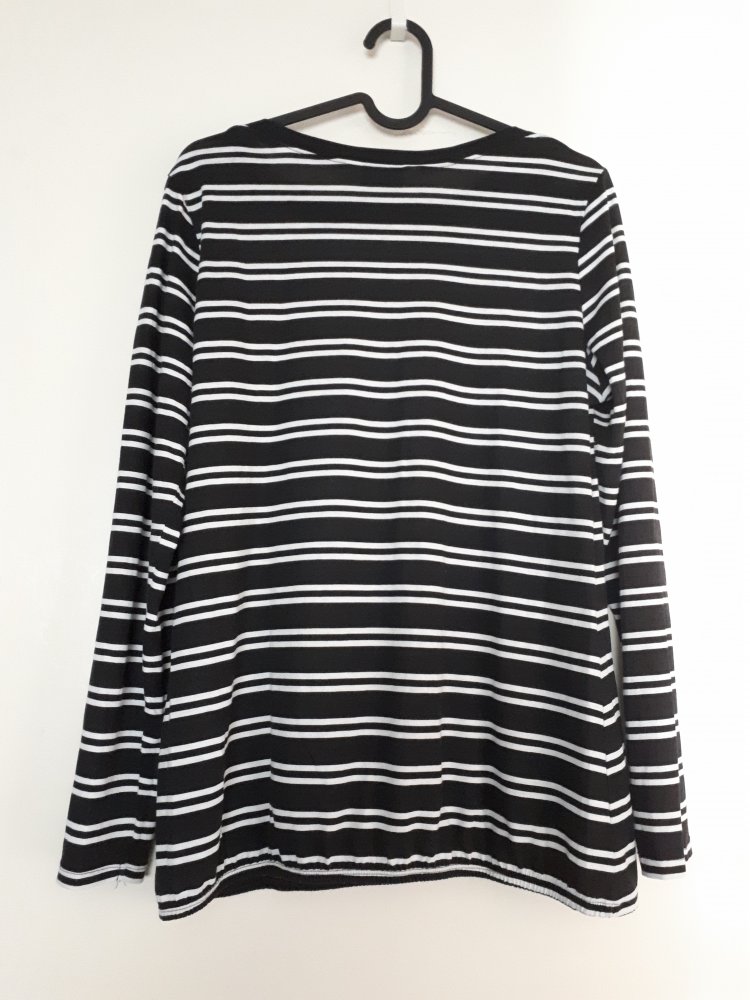 Gestreiftes Shirt von Tchibo essentials TCM Größe S M 36 38 schwarz weiß