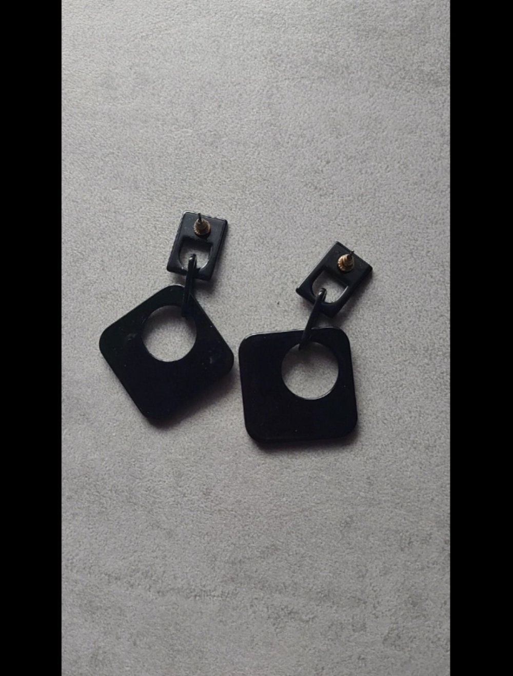 Damen Ohrringe Ohrhänger Schwarz-Weiss