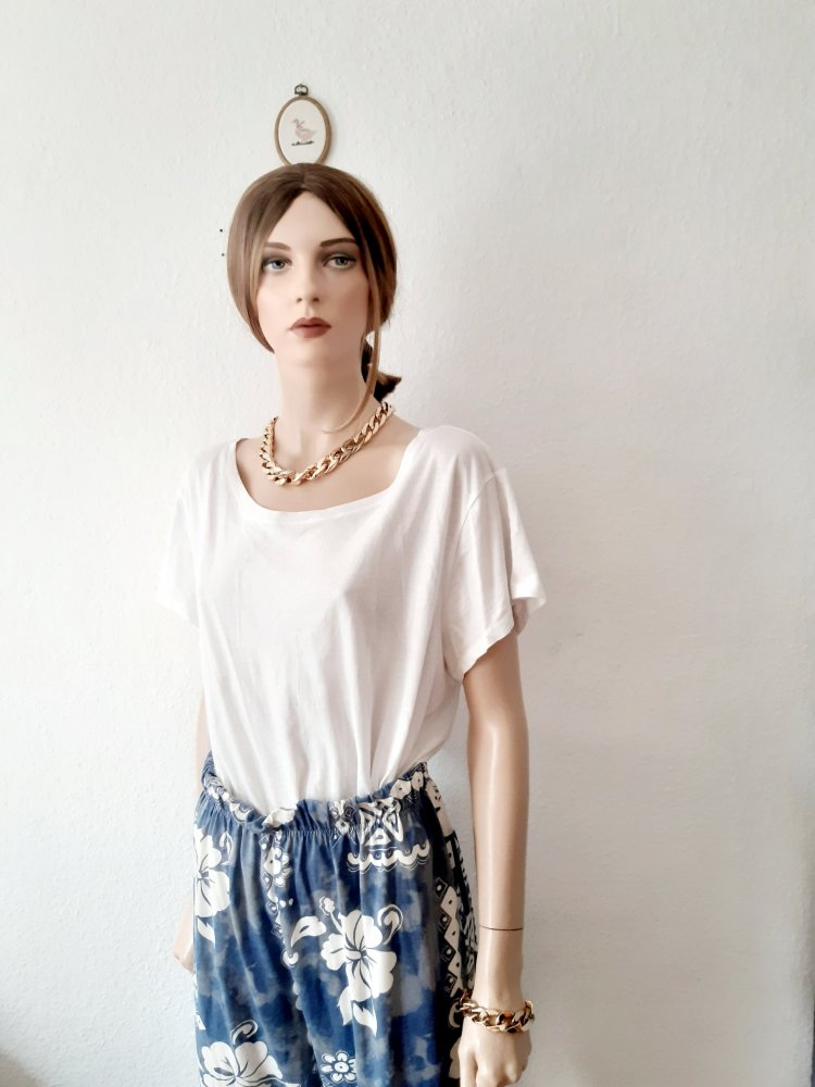 True Vintage Paperbag Sommerhose/ Blau/ Gr. M