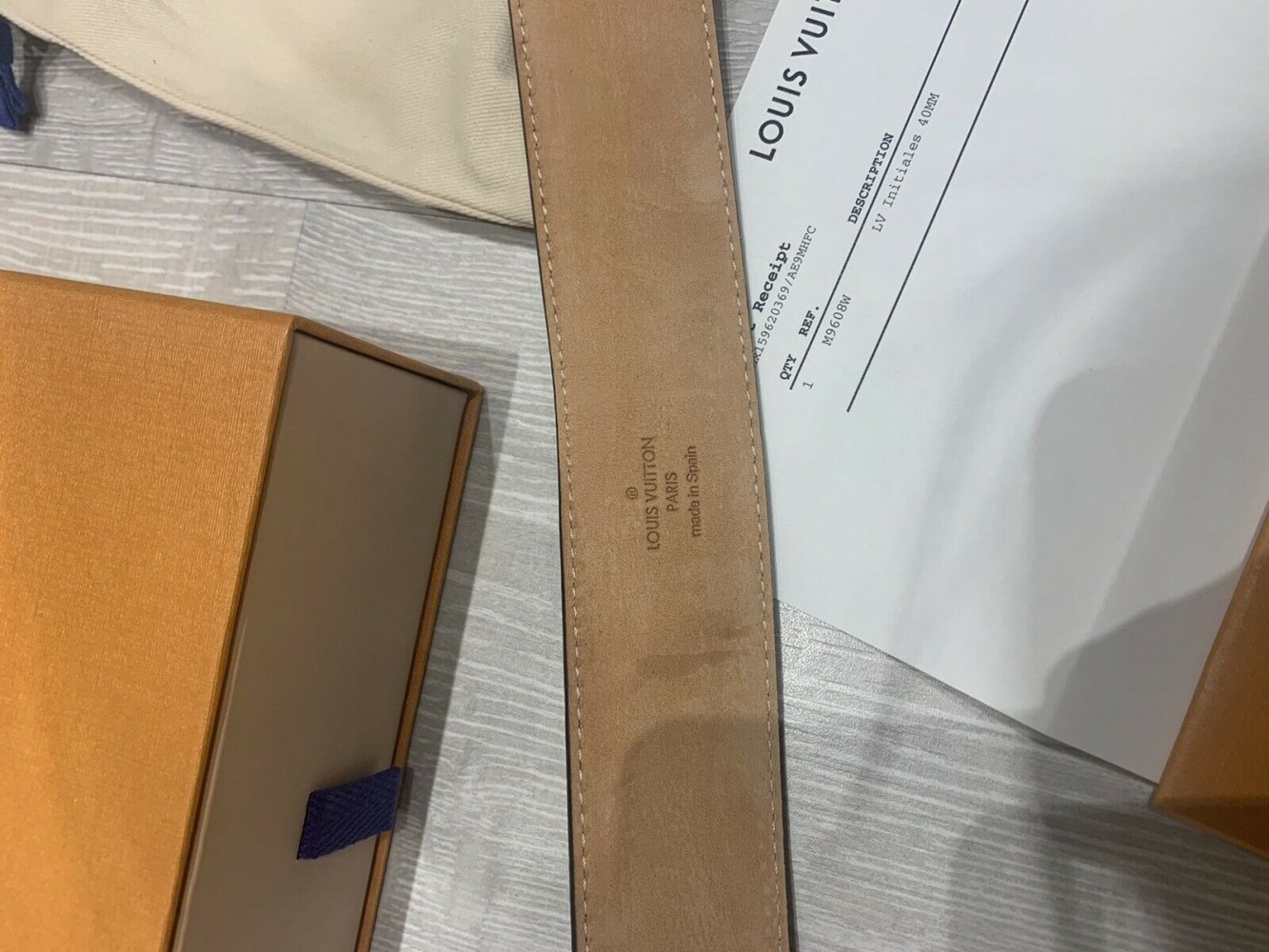 Louis Vuitton lv monogram brown belt 40mm / 80 gold buckle