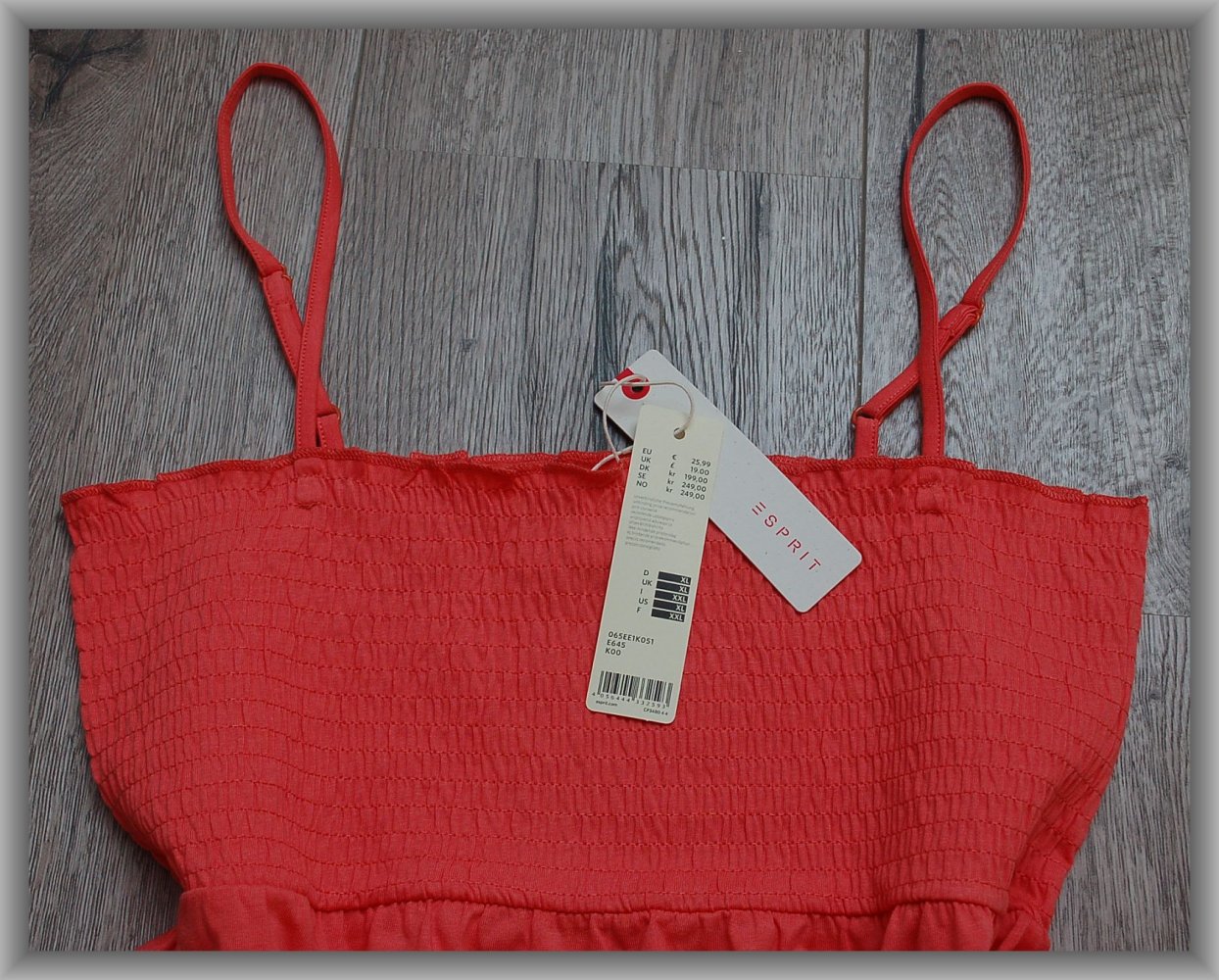 NEU! VK 26 € - Esprit Top in Coral 100% Baumwolle Gr. S 36 Bluse Shirt Tunika