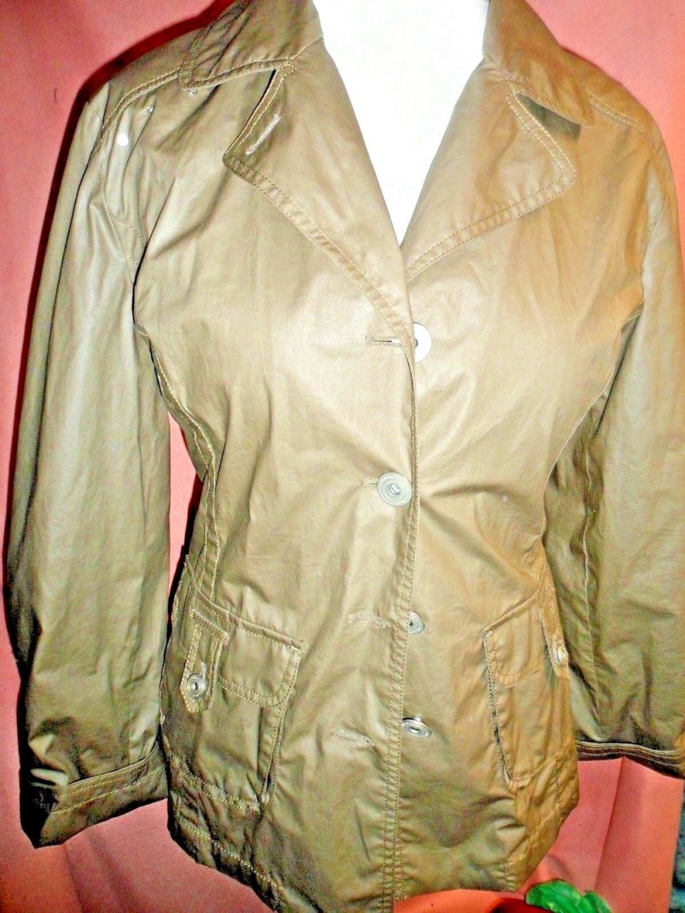 Frank Eden Damen Marken Frühjahrs- Jacke Blazer Gr. M 40 khaki