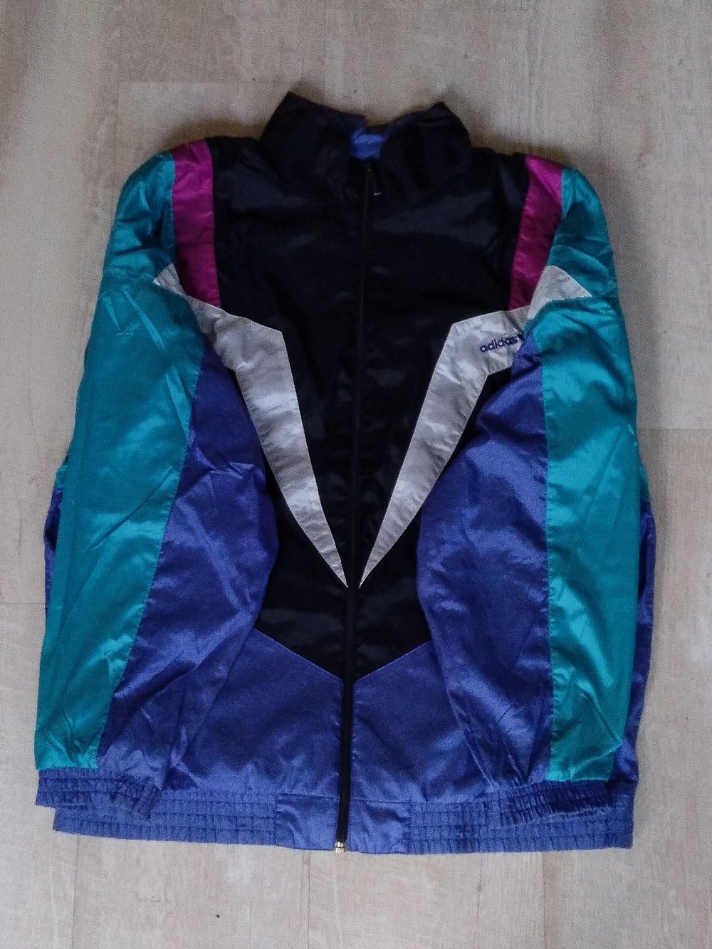 Adidas Anzug windbreaker training Jacke Hose Tracksuit blau schwarz türkis weiß selten limited