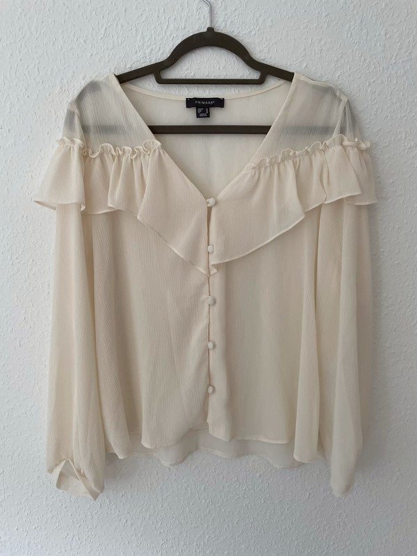Cremefarbene Bluse Gr 44