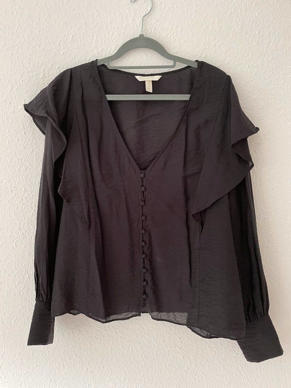 Schwarze Bluse Gr XL