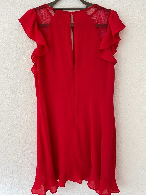Rotes Kleid mit Spitze Gr 42