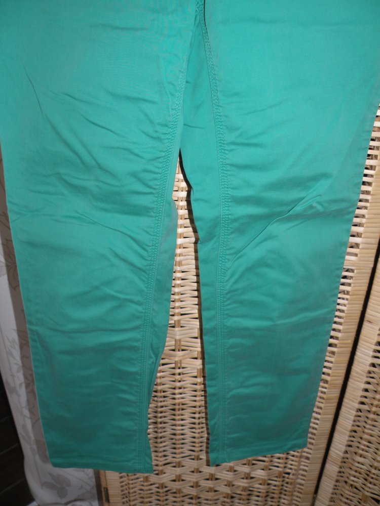 Mädchen Damen Sommer Hose Grün Street One super Zustand Slim Gr. S XS 34 36 Modell Lynn