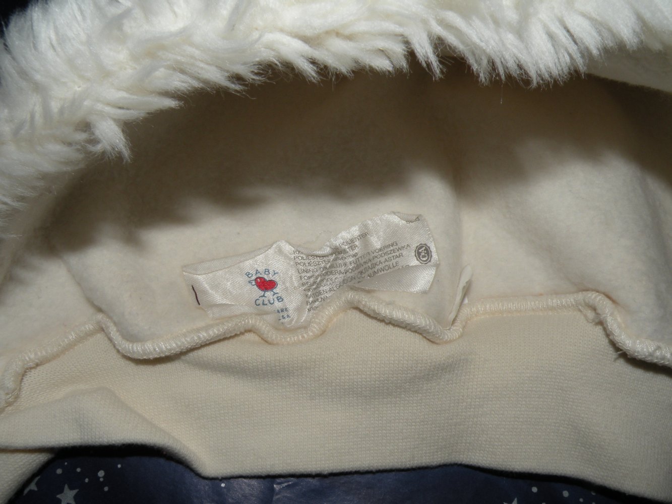 Winter C&A Mütze weiss creme KU 47 cm XL Fotos Kunst Fell schön warm mit Ohren