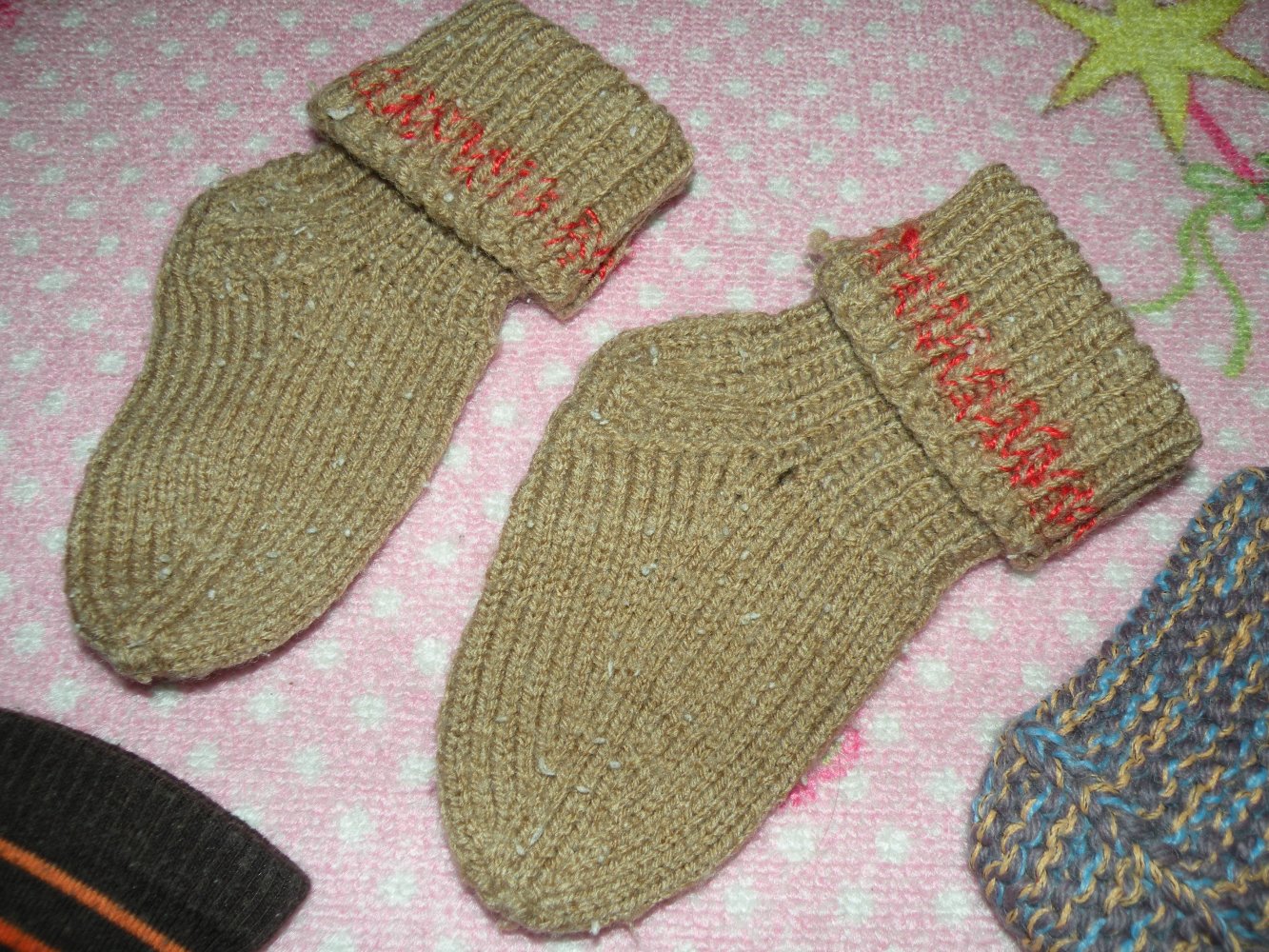 Mädchen Jungen Stricksocken Paket 6 Paar Zehensocken handmade selbst gestrickt bunt Gr. 25 - 29