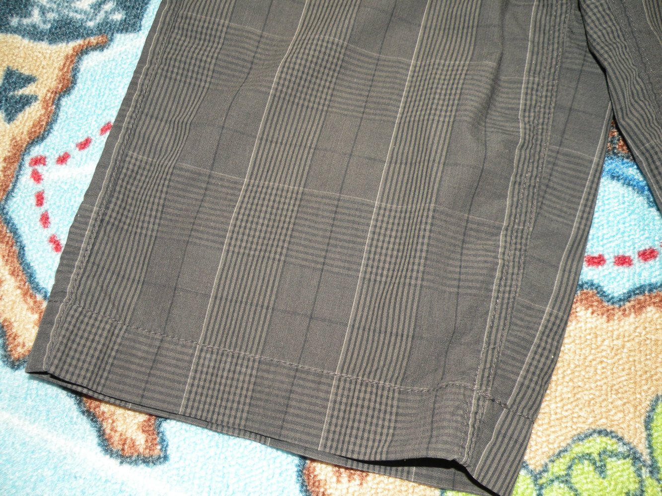 Jungen Sommer Shorts Bermudas Gr. 134 C&A top Zustand Nr. 8 braun schwarz kariert