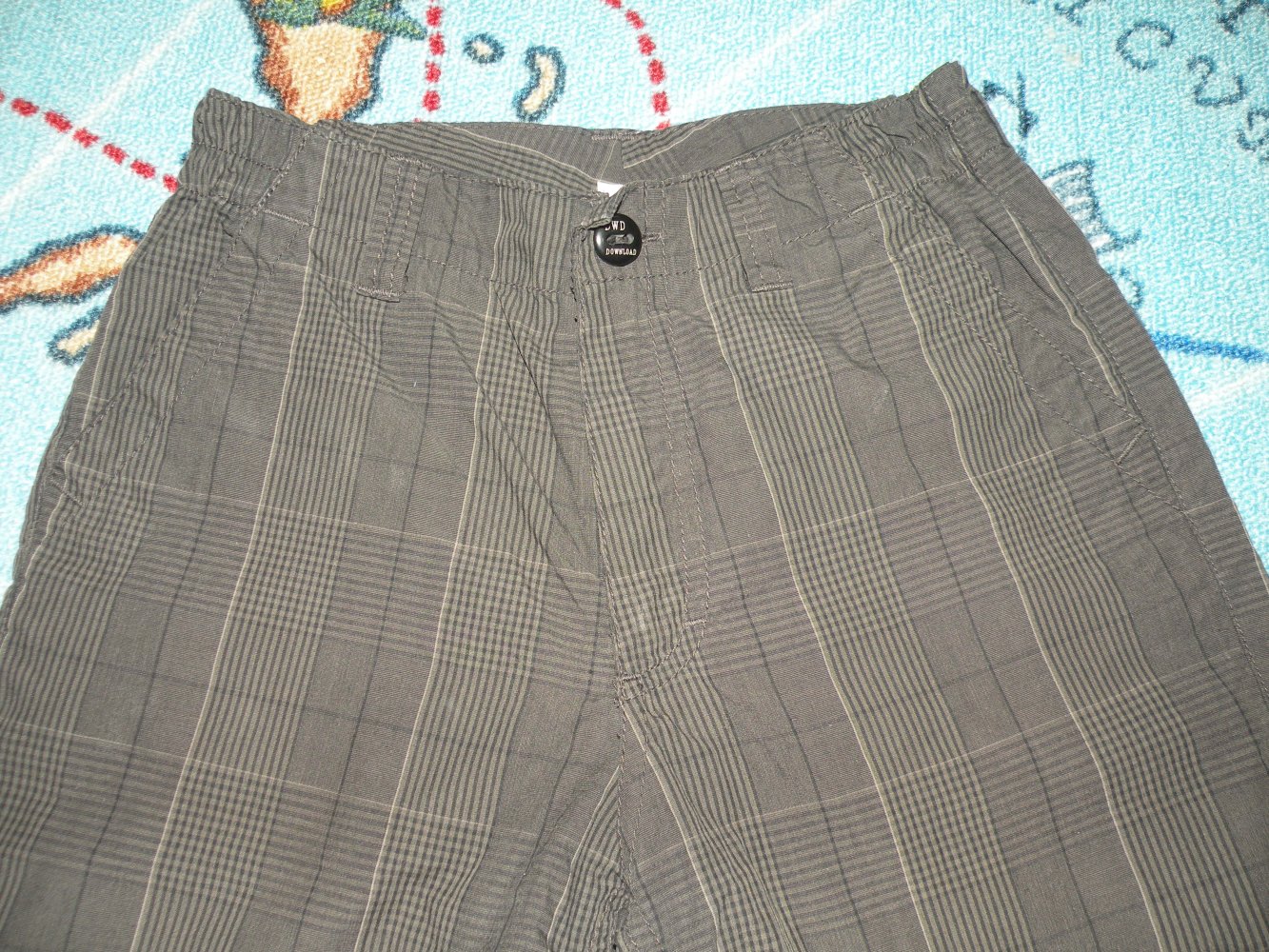 Jungen Sommer Shorts Bermudas Gr. 134 C&A top Zustand Nr. 8 braun schwarz kariert