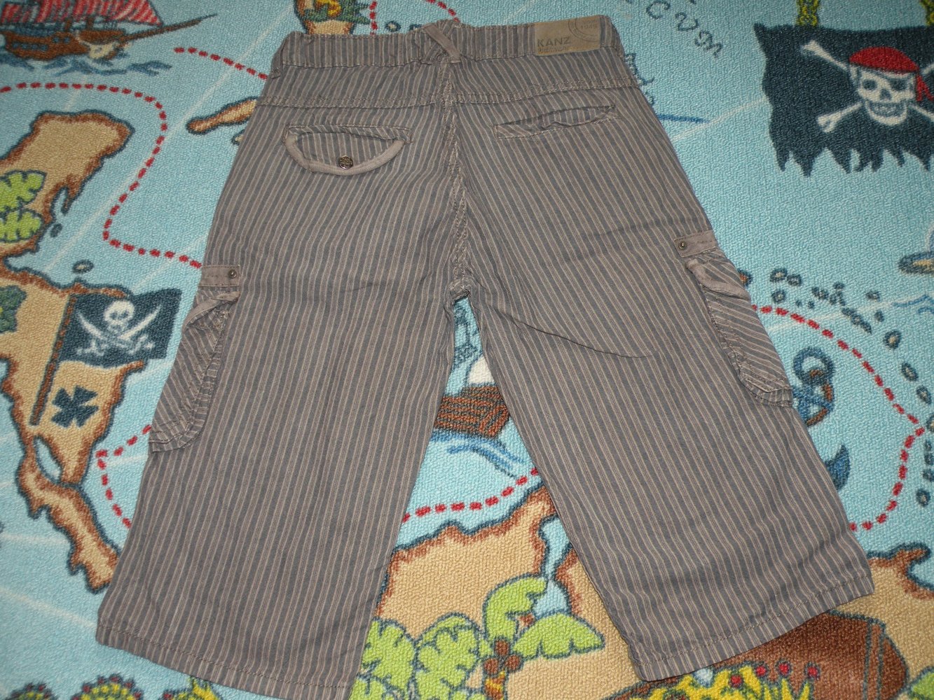Jungen Sommer Jeans Shorts Bermudas Gr. 152 KANZ guter Zustand Nr. 7 braun gestreift