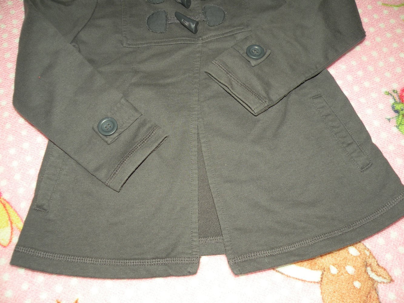 Mädchen Strickjacke Cardigan Janker Gr. 110 anthrazit Palomino @ C&A Hornknöpfe