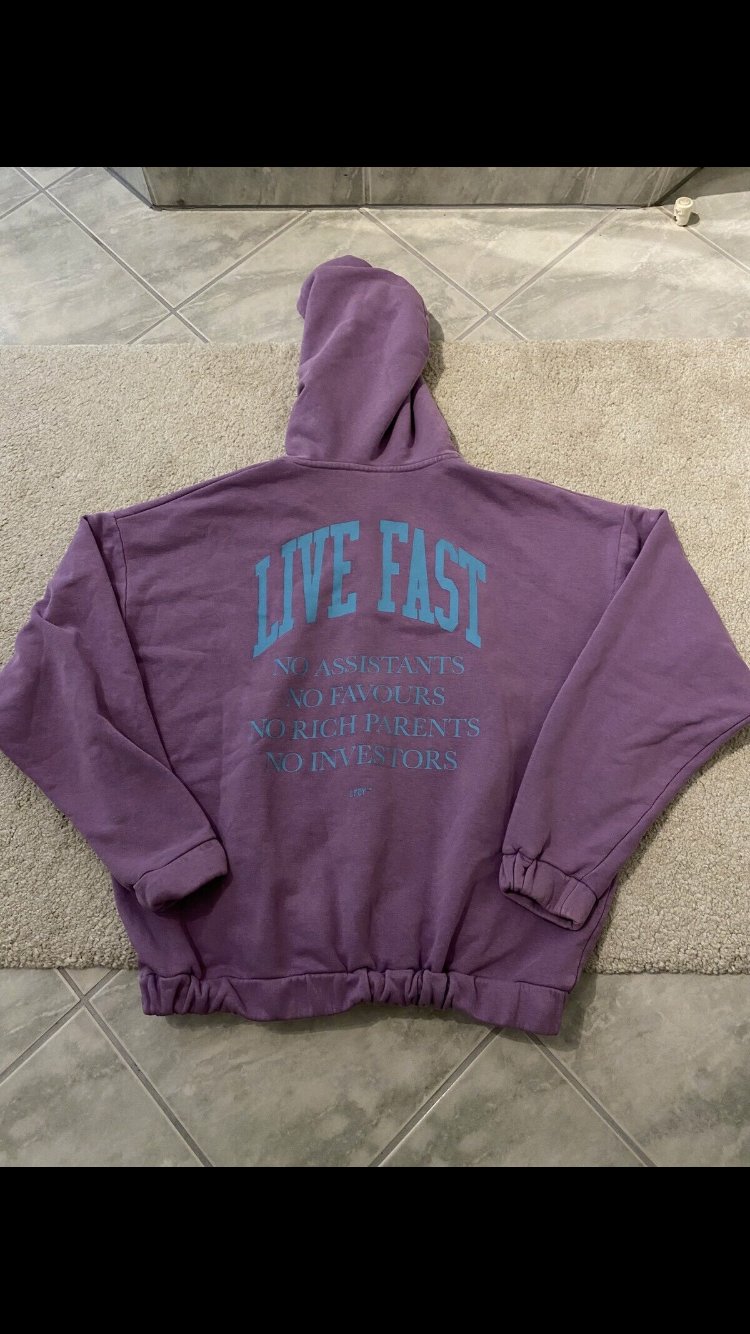 Lfdy / Live fast die Young zip hoodie jacket / size m