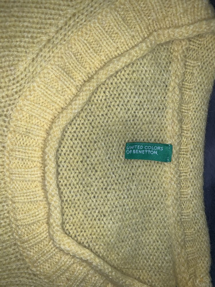 Gelber Pullover von Benetton - Größe: S - Zustand: sehr gut!