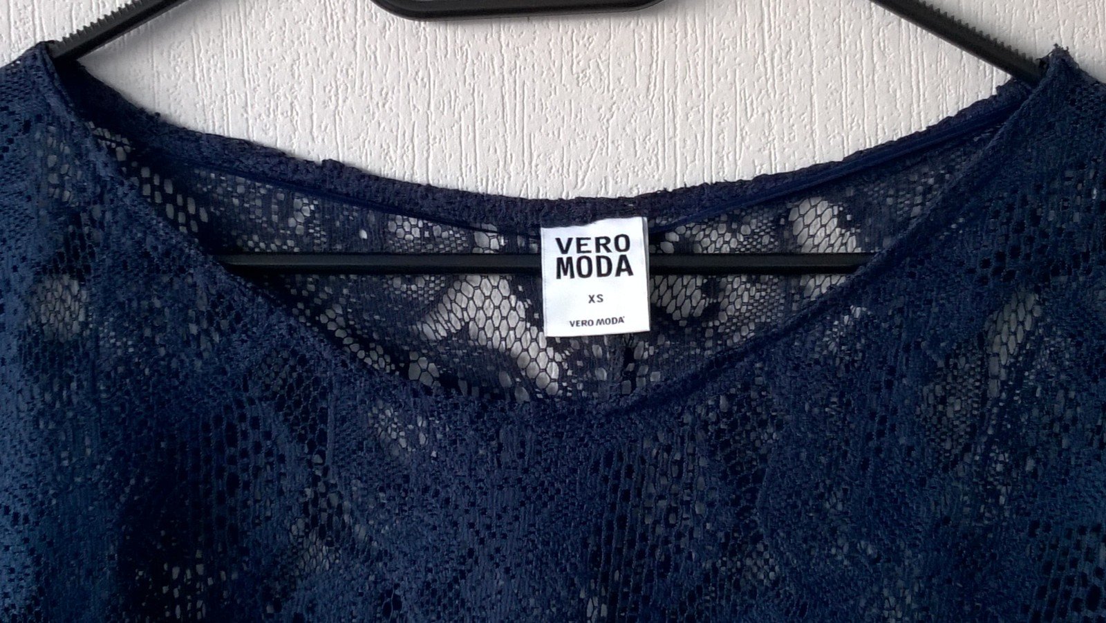 Shirt Oberteil aus Spitze marine Gr. XS Vero Moda