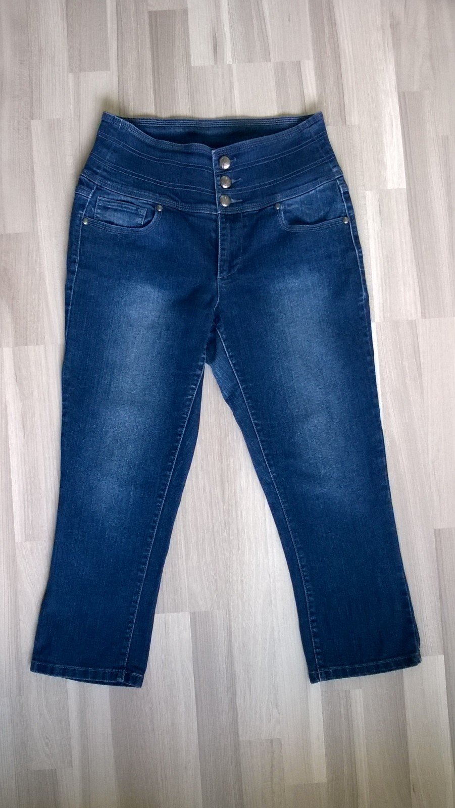 Jeans Hose 7/8-Länge Highwaist blau Gr. 38 okay