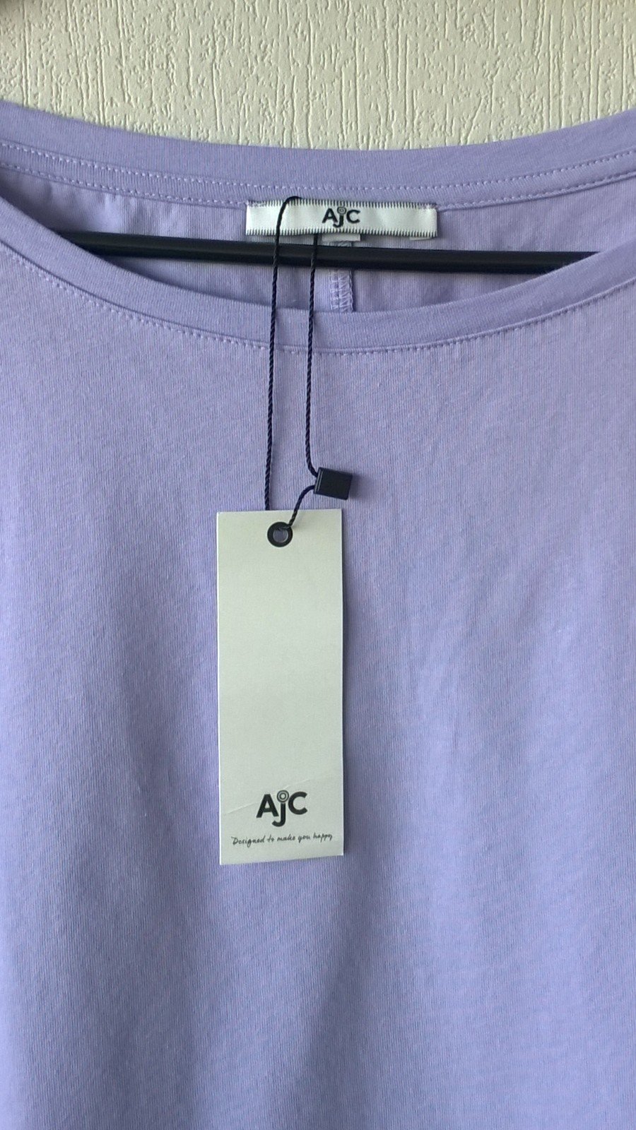 Shirt Oberteil Pulli Langarm mit Spitze flieder Gr. 36/38 AJC neu mit Etikett