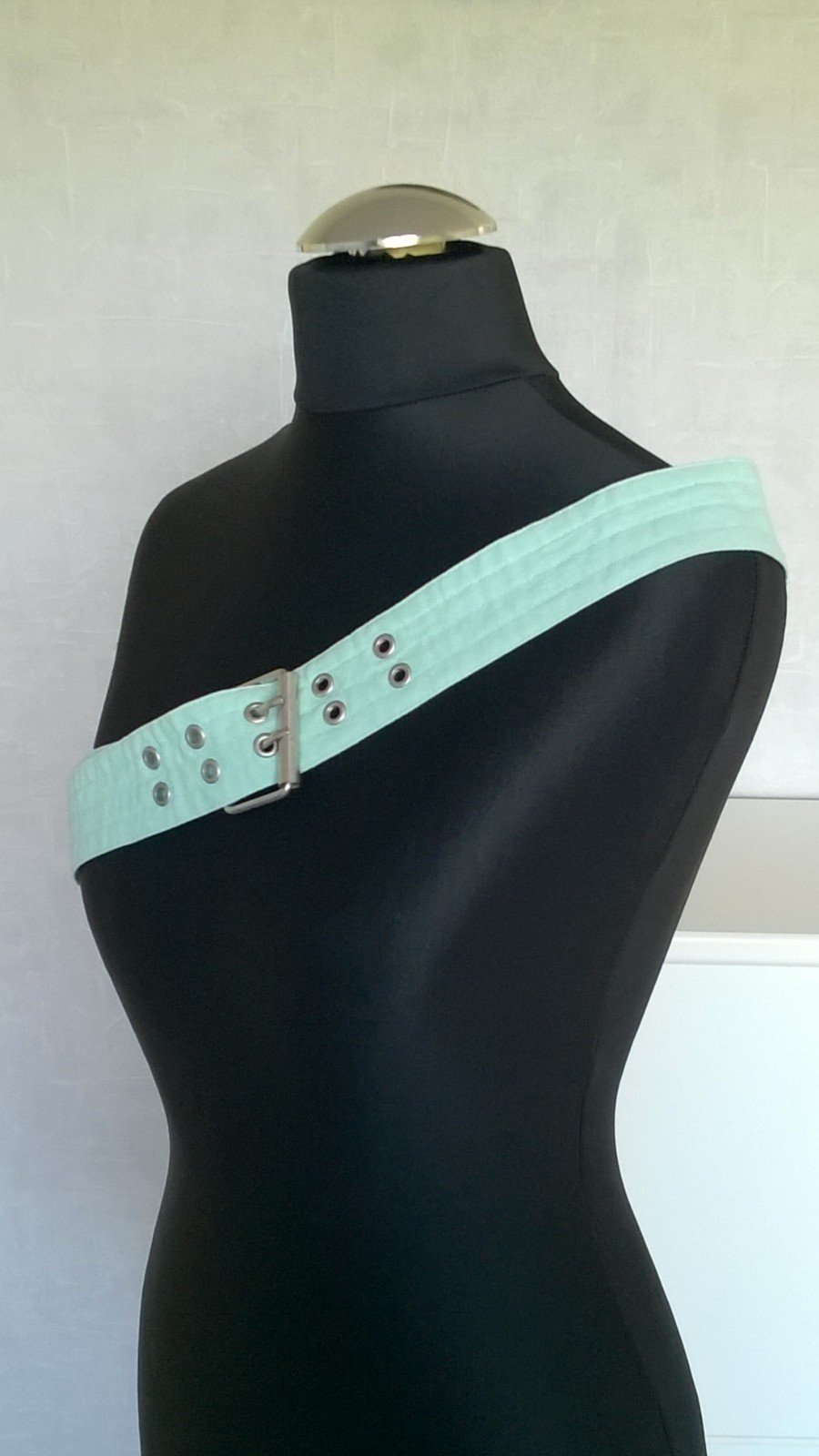 Gürtel Stoff Stoffgürtel mint 86 cm