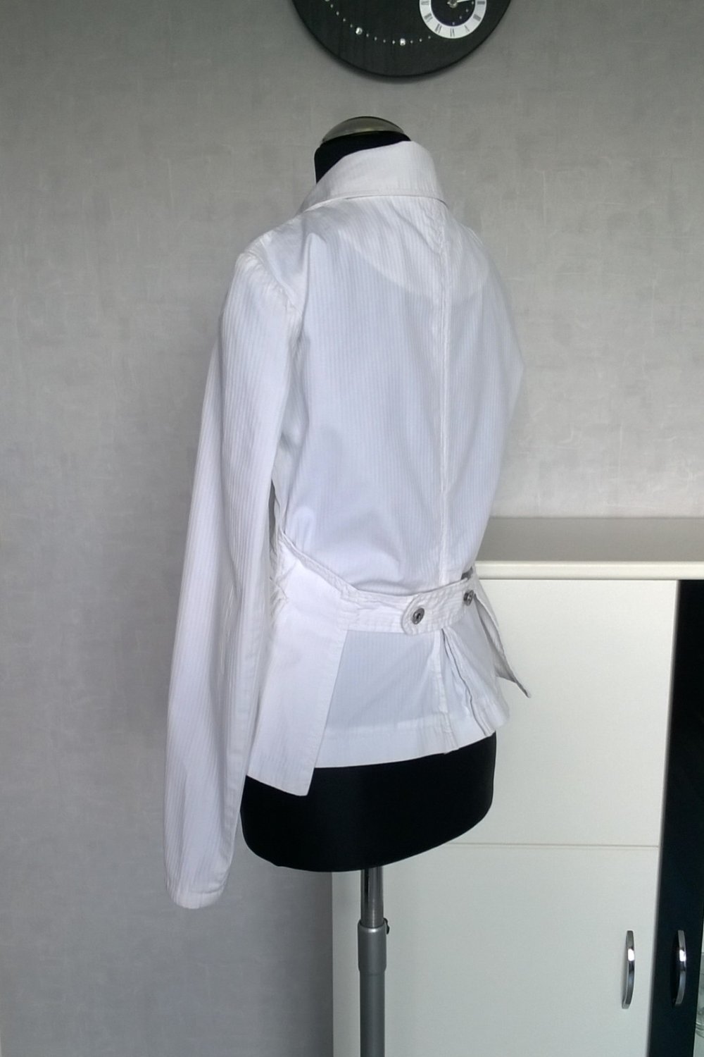 Blazer Jeansblazer Jacke weiß Gr. 36 Only, Baumwolle, kurz, elegant, schick