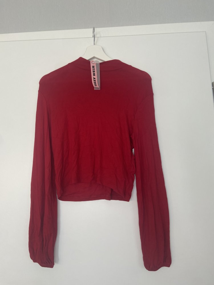 Roter weicher Pullover mit Turtleneck