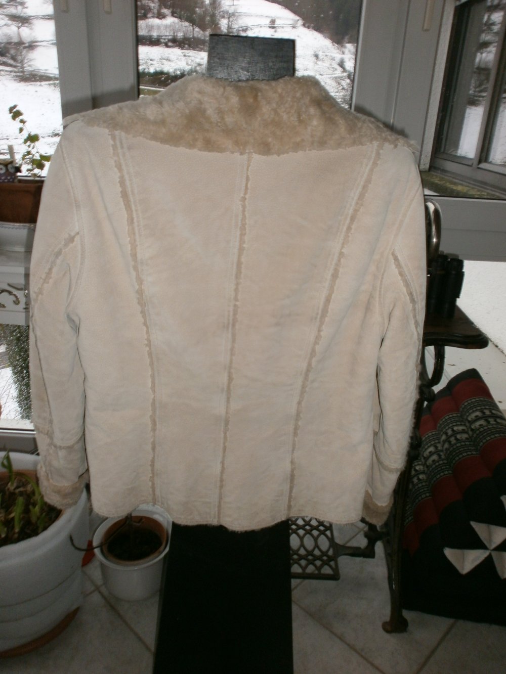  Lammfelljacke beige Gr. 36