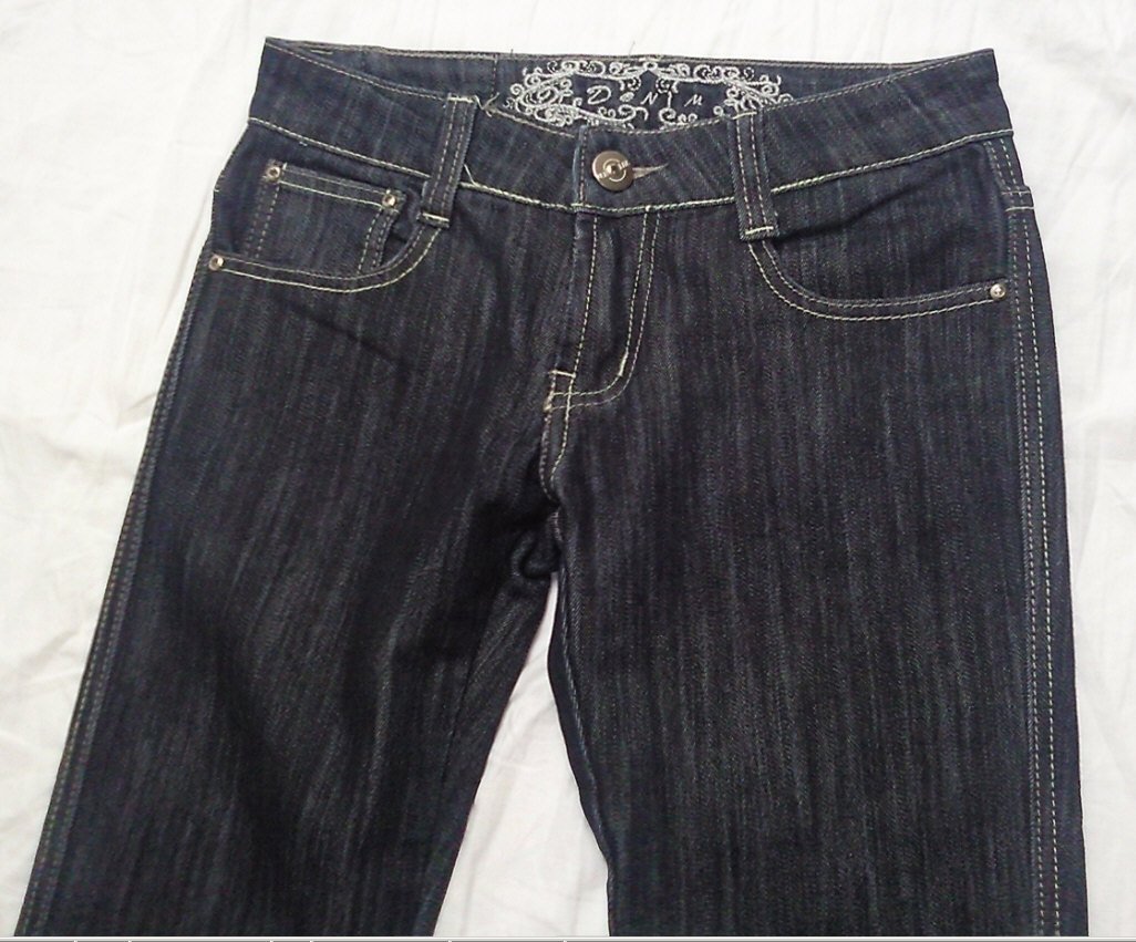 schwarze Damen Jeans, Marke: Denim, Gr. XS (34), ca. W27