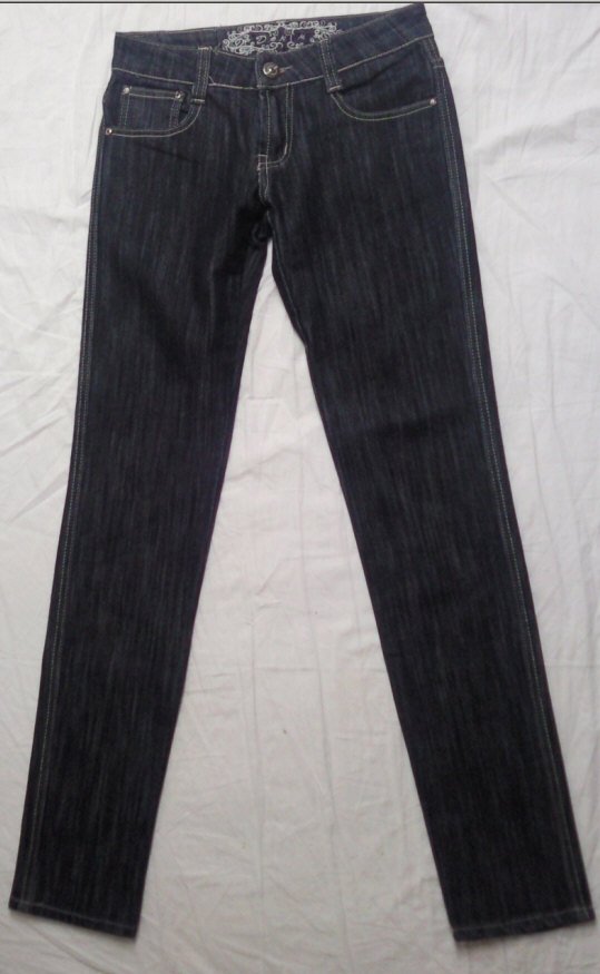 schwarze Damen Jeans, Marke: Denim, Gr. XS (34), ca. W27