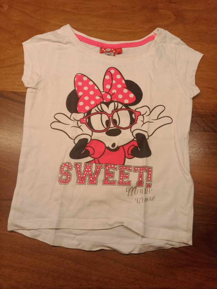 weisses T-Shirt Minnie Maus