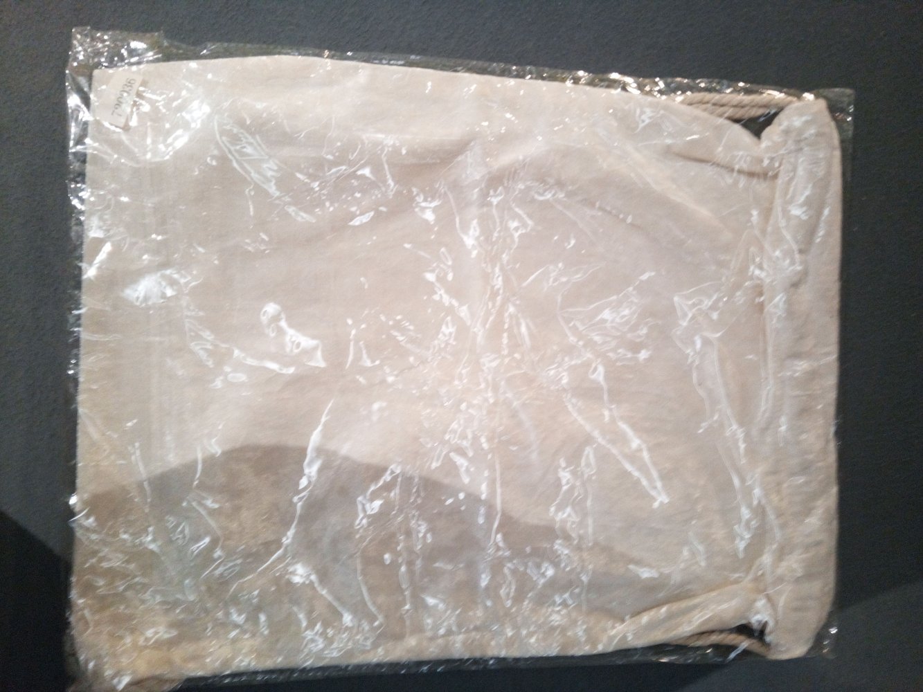 Sportbeutel Samt beige neu